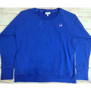 Cuffy's Of Cape Cod Pullover Sweatshirt Women's XL Blue Pockets Thumb Holes
